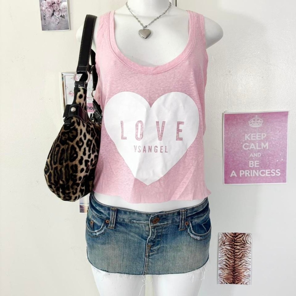 Victoria's Secret Pink Heart Tank Top VS Angel Medium